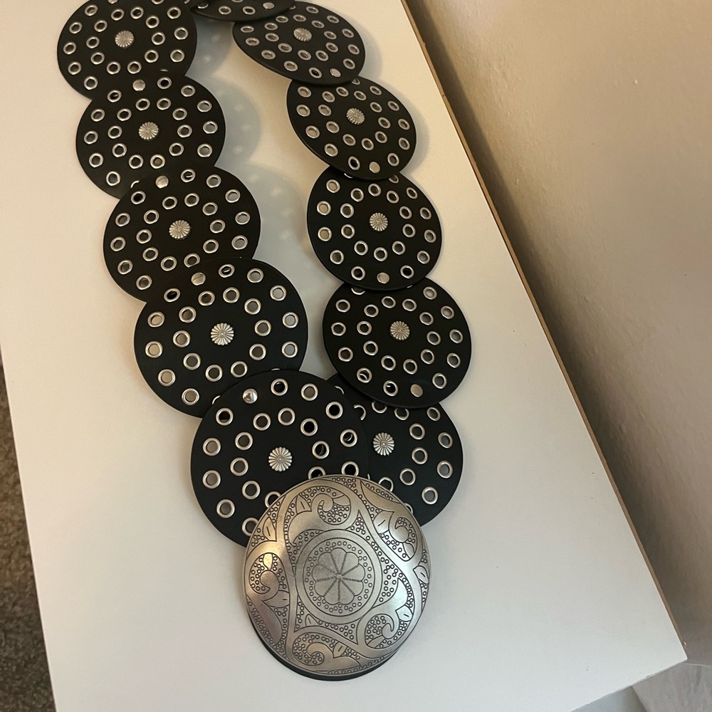 Black and Silver Statement belt